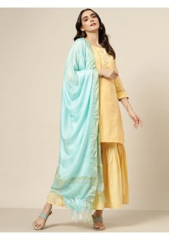Yellow Pant Suit Readymade